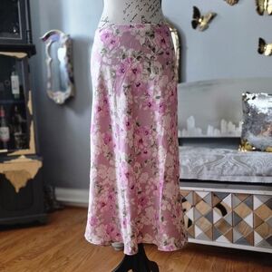 NWT Fashion Nova Barbiecore Pink Floral Maxi Skirt Medium